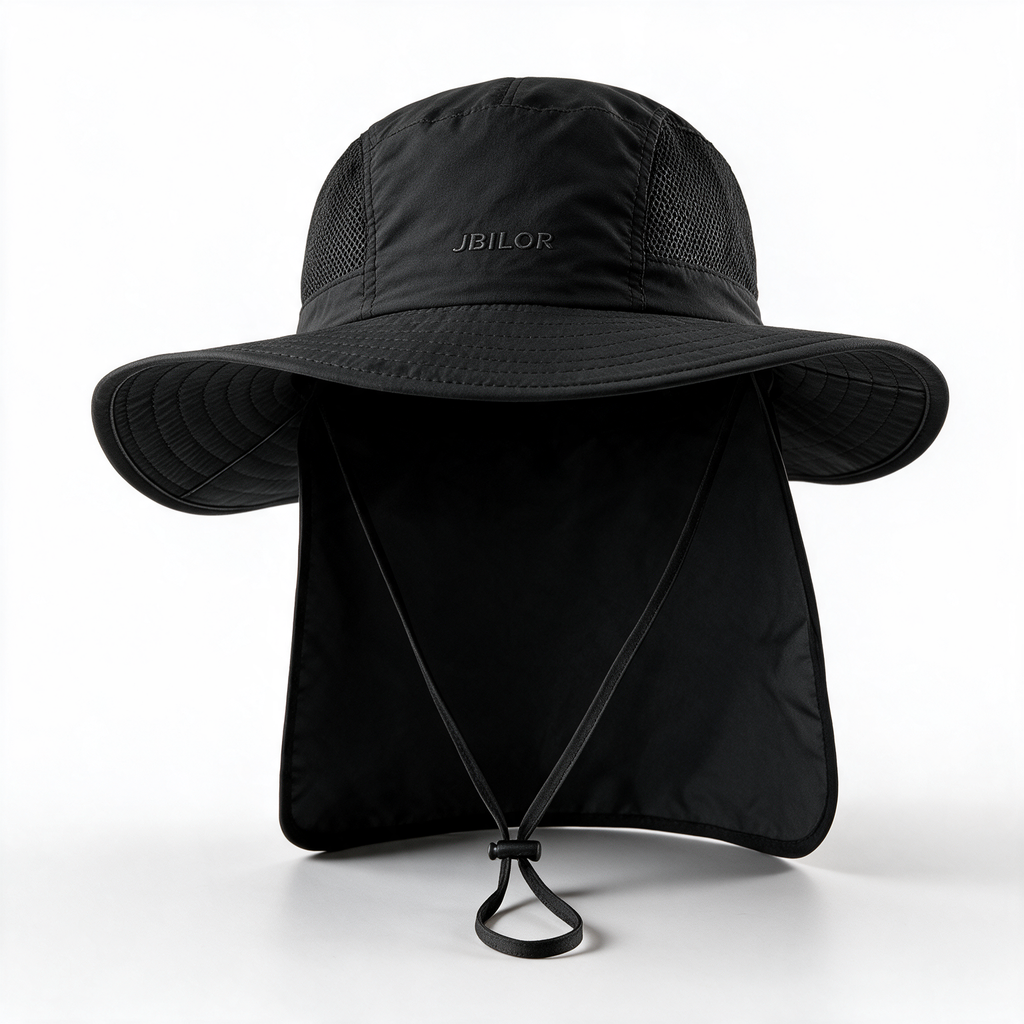 UPF 50+ Wide Brim Sun Hat with Neck Flap