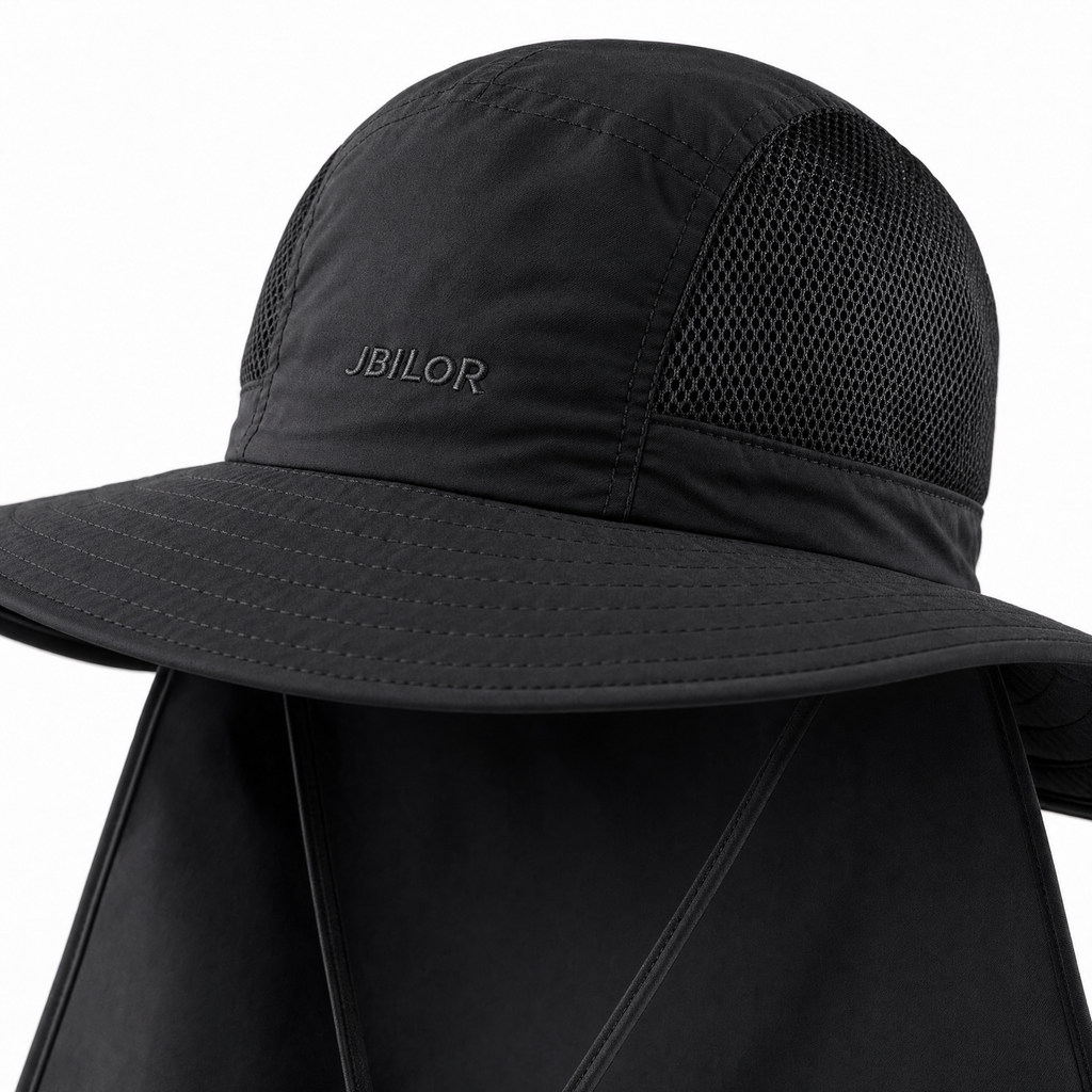 UPF 50+ Wide Brim Sun Hat with Neck Flap
